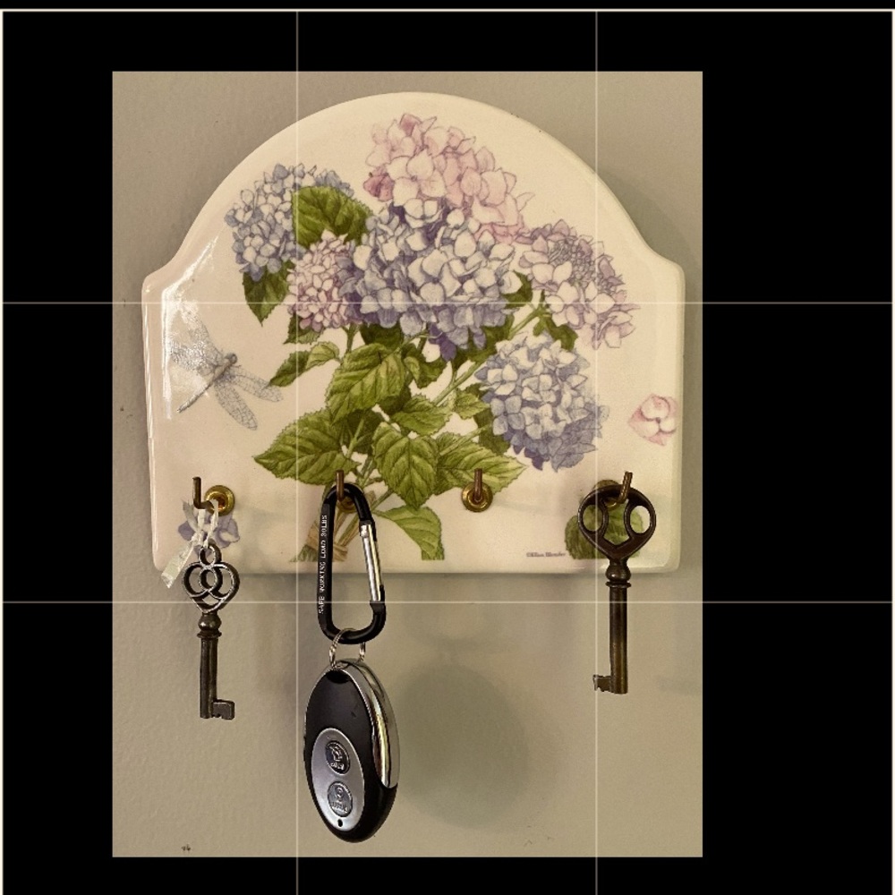 Lovely printed Key Rack by artist Ellen Blonder